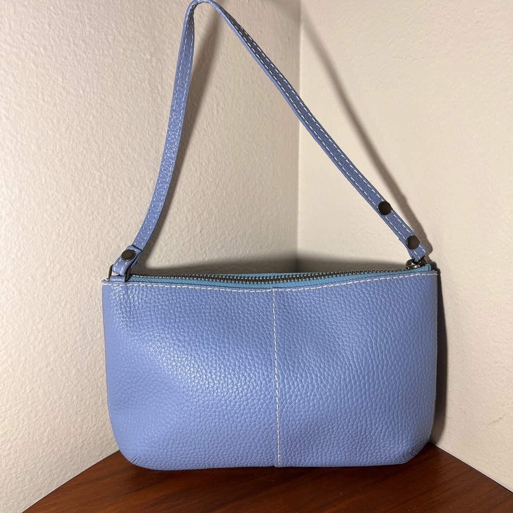 GAP Light Blue Leather Wristlet